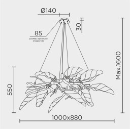 Подвесная люстра MODELUX ML.6800.12P