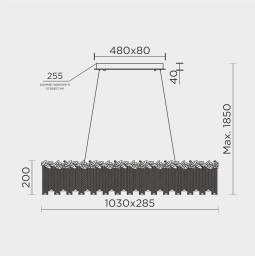 Подвесная люстра MODELUX ML.8250.1100 GD