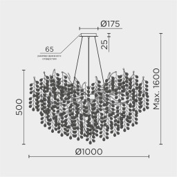 Подвесная люстра MODELUX MS.2117.1000 BS