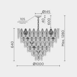 Подвесная люстра MODELUX ML.6228.1000 GD