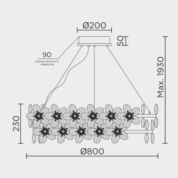 Подвесная люстра MODELUX ML.9520.800 GD