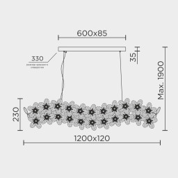 Подвесной светильник MODELUX ML.9520.1200 GD
