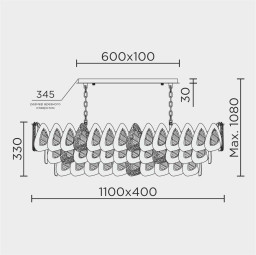 Подвесная люстра MODELUX ML.6775.1125 GD