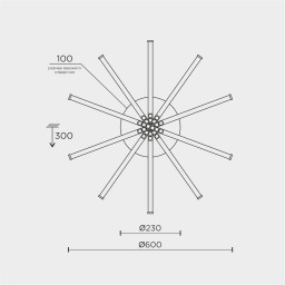 Накладной светильник MODELUX MDL.9371.600CL BK