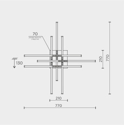 Накладной светильник MODELUX MDL.9376.700CL BK