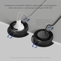 Встраиваемый светильник Denkirs DK-DH2020-BK