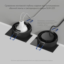 Встраиваемый светильник Denkirs DK-DH2021-BK