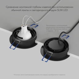 Встраиваемый светильник Denkirs DK-DH2020-BK