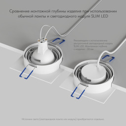 Встраиваемый светильник Denkirs DK-DH2021-WH