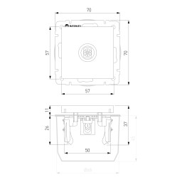 Розетка Werkel W1183006 серебряный