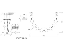 Подвесной светильник Kink Light 07627-10L,20(3000K)