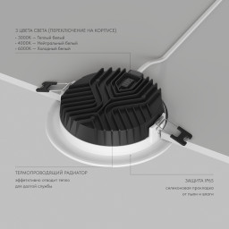 Влагозащищенный светильник Denkirs DK2462-WH