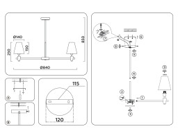 Люстра на штанге Ambrella Light LH75045