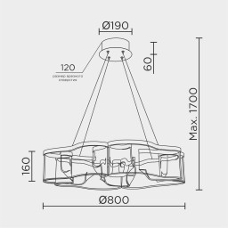 Подвесной светильник MODELUX MS.8040.800 BK