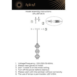 Подвесной светильник APLOYT APL.087.06.15