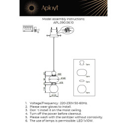 Подвесной светильник APLOYT APL.090.06.10
