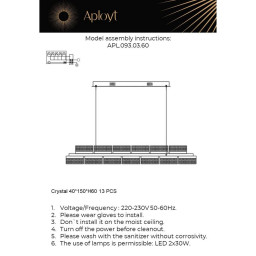 Подвесная люстра APLOYT APL.093.03.60