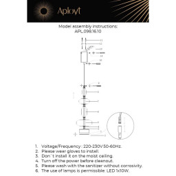 Подвесной светильник APLOYT APL.098.16.10