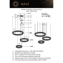 Каскадная люстра APLOYT APL.792.03.105