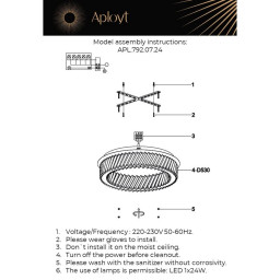 Накладной светильник APLOYT APL.792.07.24