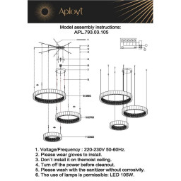 Каскадная люстра APLOYT APL.793.03.105