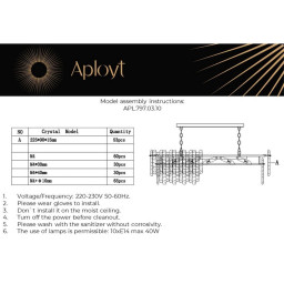 Подвесная люстра APLOYT APL.797.03.10