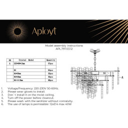 Подвесная люстра APLOYT APL.797.03.12