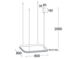 Подвесной светильник ITALLINE IT013-6024 white 3000K