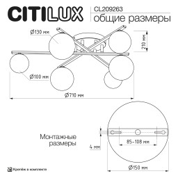 Накладная люстра Citilux CL209263