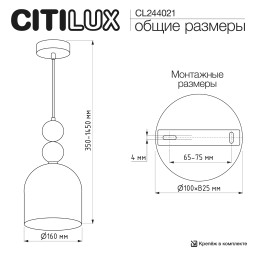 Подвесной светильник Citilux CL244021