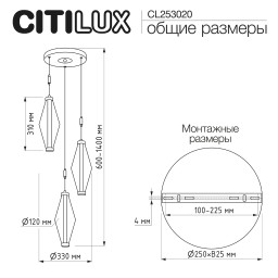Подвесной светильник Citilux CL253020
