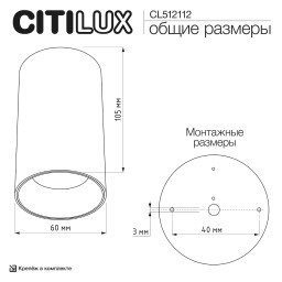 Накладной светильник Citilux CL512112