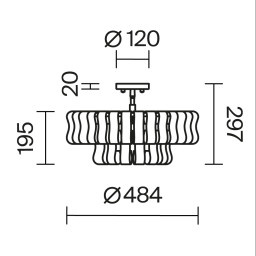 Люстра на штанге Maytoni MOD538CL-05MG