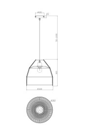 Подвесной светильник Freya FR5334PL-01B