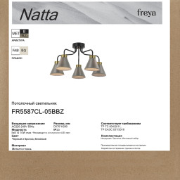 Накладная люстра Freya FR5587CL-05BBZ