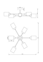 Люстра на штанге Freya FR5150PL-06B