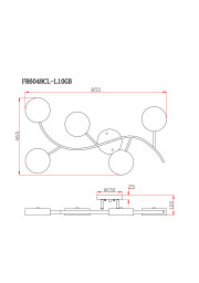 Накладная люстра Freya FR6048CL-L10GB