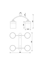 Накладная люстра Freya FR5088PL-04B