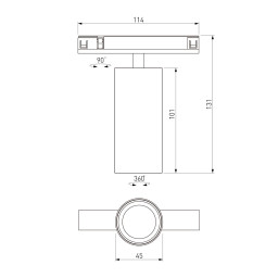 Светильник на шине Elektrostandard 85525/01_никель 4000K