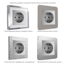 Розетка Werkel W1171009 cеребряный рифленый