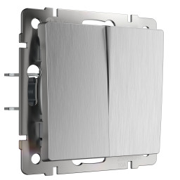 Выключатель Werkel W1120009 cеребряный рифленый