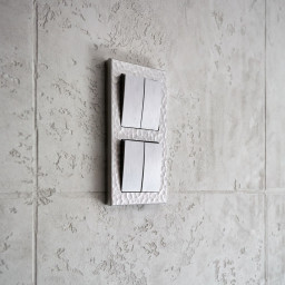 Выключатель Werkel W1120009 cеребряный рифленый