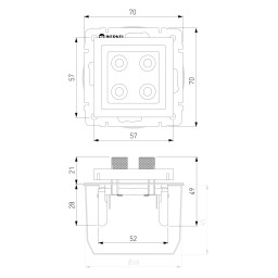 Розетка Werkel W1185006 серебряный