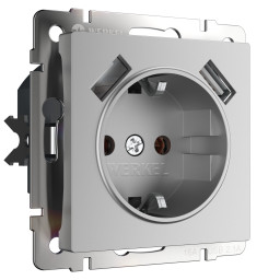 Розетка Werkel W1171506 серебряный