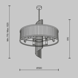 Подвесная люстра Maytoni MOD174PL-06MG