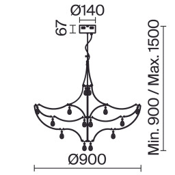 Подвесная люстра Freya FR6138PL-L30BS