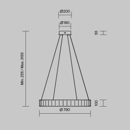 Подвесной светильник Maytoni MOD517PL-L40BS3K