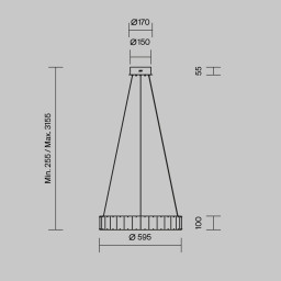 Подвесной светильник Maytoni MOD517PL-L30BS3K