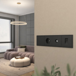 Розетка Denkirs DK-S01TV-BK