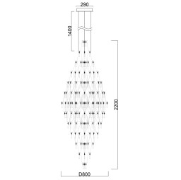 Каскадная люстра WERTMARK WE339.08.103